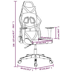 vidaXL Chaise de jeu Blanc et noir Similicuir pas cher
