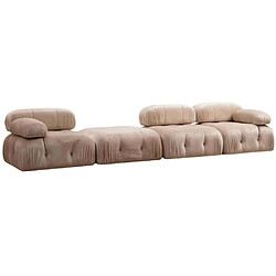 Avis Hanah Home Canapé d'angle en tissu Bubble beige.