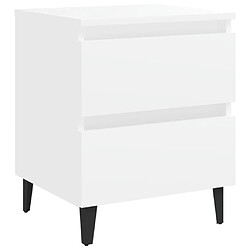 Avis Maison Chic Lot de 2 Tables de chevet - Tables de Nuit Blanc 40x35x50 cm Aggloméré