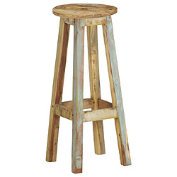 vidaXL Tabourets de bar lot de 2 bois massif de récupération