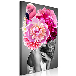 Artgeist Tableau - Flamingo Girl (1 Part) Vertical 40x60 cm