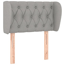 Maison Chic Tête de lit scandinave avec oreilles,meuble de chambre Gris clair 83x23x78/88 cm Tissu -MN25360