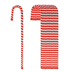 15x Candy Cane Arbre De Noël Décoration à Suspendre Ornement Blanc Rouge 50cm