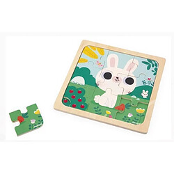 Juratoys-Janod Puzzle Lapin Blanc 9 pieces