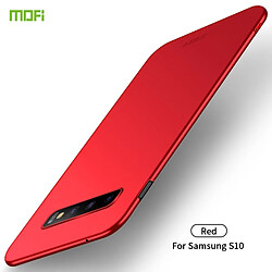 Wewoo Coque Pour Galaxy S10 Etui rigide ultra-mince PC dépoli Rouge