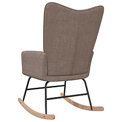 Acheter vidaXL Chaise à bascule Taupe Tissu