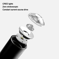 Acheter Wewoo Lampe torche LED de poche à DEL zoomable BEE10W Xiaomi, CREE XP-L 1000 LM avec luminosité réglable sur 2 niveaux et 2 modes (lumière blanche)