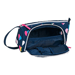 Trousse d'écolier Benetton Corazones Blue marine (20 x 11 x 8.5 cm) pas cher