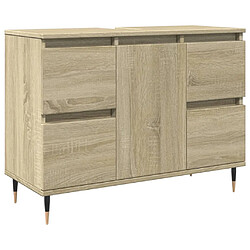 vidaXL Armoire salle de bain chêne sonoma 80x33x60cm bois d'ingénierie