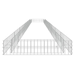 Avis vidaXL Lit surélevé à gabion Acier galvanisé 800x100x20 cm