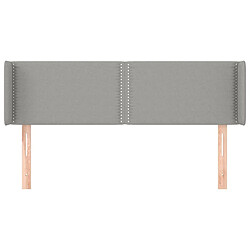 Avis Maison Chic Tête de lit scandinave avec oreilles,meuble de chambre Gris clair 147x16x78/88 cm Tissu -MN36170