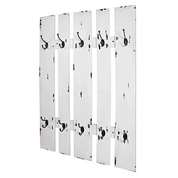 Pegane Garderobe murale coloris blanc - Dim : L 65 x P 9 x H 100 cm 