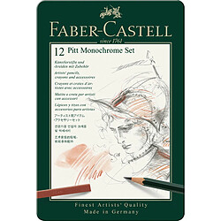 FABER-CASTELL PITT MONOCHROME Set petit, étui de 12 pièces ()