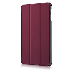 Acheter Etui en PU triple pli avec support rouge vin pour votre Samsung Galaxy TAB A 10.1 2019 SM-T510/SM-T515