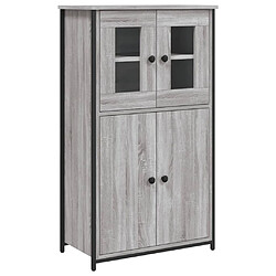 vidaXL Buffet haut sonoma gris 62x32x106,5 cm bois d'ingénierie