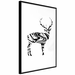 Paris Prix Affiche Murale Encadrée Marble Stag 20 x 30 cm Noir