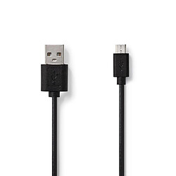 NEDIS Câble USB 2.0 A Mâle - Micro B Mâle 2,0 m Noir