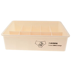 Organisateur de rangement pour sous-vêtements en plastique, tiroir pour conteneur à chaussettes, grille 10 beige