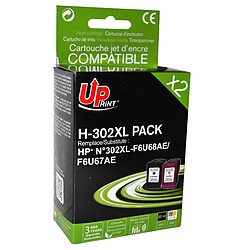 Pack UPrint compatible HP 302 XL noir et couleur