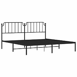 Acheter Maison Chic Cadre/structure de lit métal et tête de lit pour adulte - Lit Moderne Chambre noir 193x203 cm -MN25760