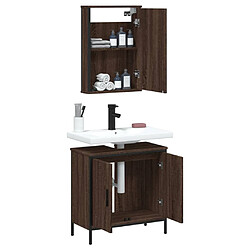 Avis vidaXL Ensemble de meubles de salle de bain 2 pcs Chêne marron