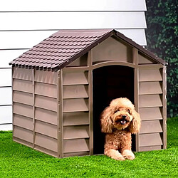 Niche pour chien,Abri Maisonnette pour chien Marron 86x84x82 cm Polypropylène -MN56737