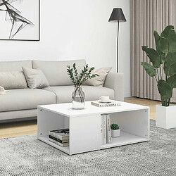 Maison Chic Table basse,Table Console Table d'appoint, Table pour salon Blanc 90x67x33 cm Aggloméré -MN85337