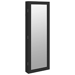 vidaXL Armoire à bijoux avec miroir murale noir 37,5x10x106 cm