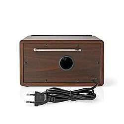 Avis NEDIS Radio FM Design Vintage Bois Alimentation secteur Analogique 15 W Argent / Marron fonction AUX