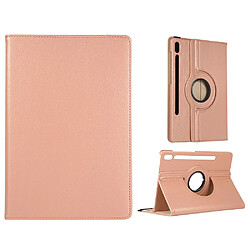 Etui en PU avec support or rose pour votre Samsung Galaxy Tab S8