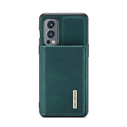 Dg.Ming Coque en TPU + PU magnétique, hybride avec béquille vert pour votre OnePlus Nord 2 5G