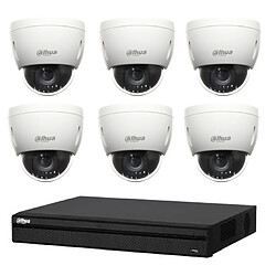 Kit de Vidéosurveillance Dahua DVR HCVR8208AS3 et 6 Mini Caméras Dôme HDCVI PTZDHSD42212IHC