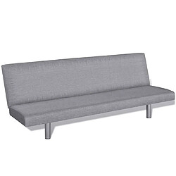 vidaXL Canapé-lit Gris clair Polyester