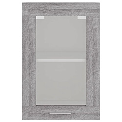 Acheter vidaXL Armoire vitrée suspendue Sonoma gris 40x31x60cm Bois ingénierie