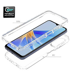 Htdmobiles Coque pour Oppo A58 5G / A78 5G - housse etui silicone gel fine 360 integrale (avant et arriere) + film ecran - TRANSPARENT