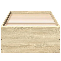 Acheter Vidaxl Cadre de lit chêne sonoma 90x190 cm bois d'ingénierie