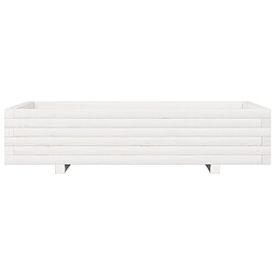 Acheter vidaXL Jardinière blanc 110x60x26,5 cm bois de pin massif