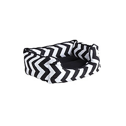 Aubry Gaspard Panier chien ou chat en coton Zigzag.