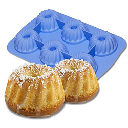 Totalcadeau Moule à muffins en silicone 6 cannelés