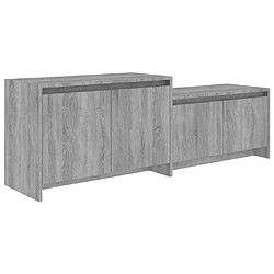 vidaXL Meuble TV Sonoma gris 146,5x35x50 cm Bois d'ingénierie