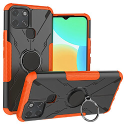 Coque en TPU anti-chute, 2 en 1, texture nid d'abeille avec béquille pour votre Infinix Smart 6 - orange