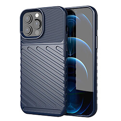 Ozzzo thunder coque flexible tough rugged cover tpu pour iphone 13 pro max bleu