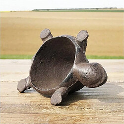 L'Héritier Du Temps Tortue Cache Clés Sculpture Statuette Décoration Cache Clefs en Fonte Patinée Marron 6x8,50x12cm