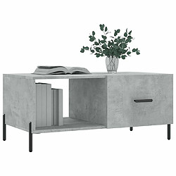 Avis Maison Chic Table basse,Table Console Table d'appoint, Table pour salon gris béton 90x50x40 cm bois d'ingénierie -MN60091