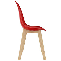 Avis vidaXL Chaises à manger lot de 2 rouge plastique