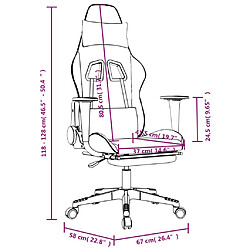 vidaXL Chaise de jeu de massage et repose-pied Noir blanc Similicuir pas cher