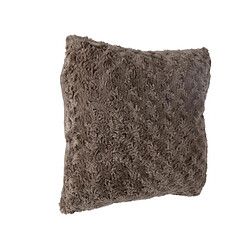 Atmosphera, Createur D'Interieur Coussin déhoussable fourrure bouclée 45x45 cmCharme - taupe - Atmosphera