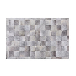 Acheter Beliani Tapis gris avec motif quadrillé 140 x 200 cm ALACAM