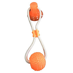 2pieces Chien Interactif Jouet Jouet En Caoutchouc Chewing-Bite Aspiration Coupe Jouet W / Ball