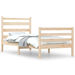 vidaXL Cadre de lit sans matelas bois de pin massif 90x200 cm